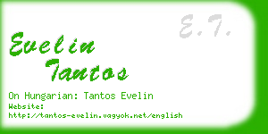 evelin tantos business card